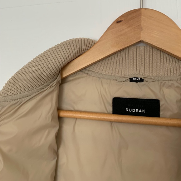 Rudsak beige puffer bomber jacket - Picture 2 of 4